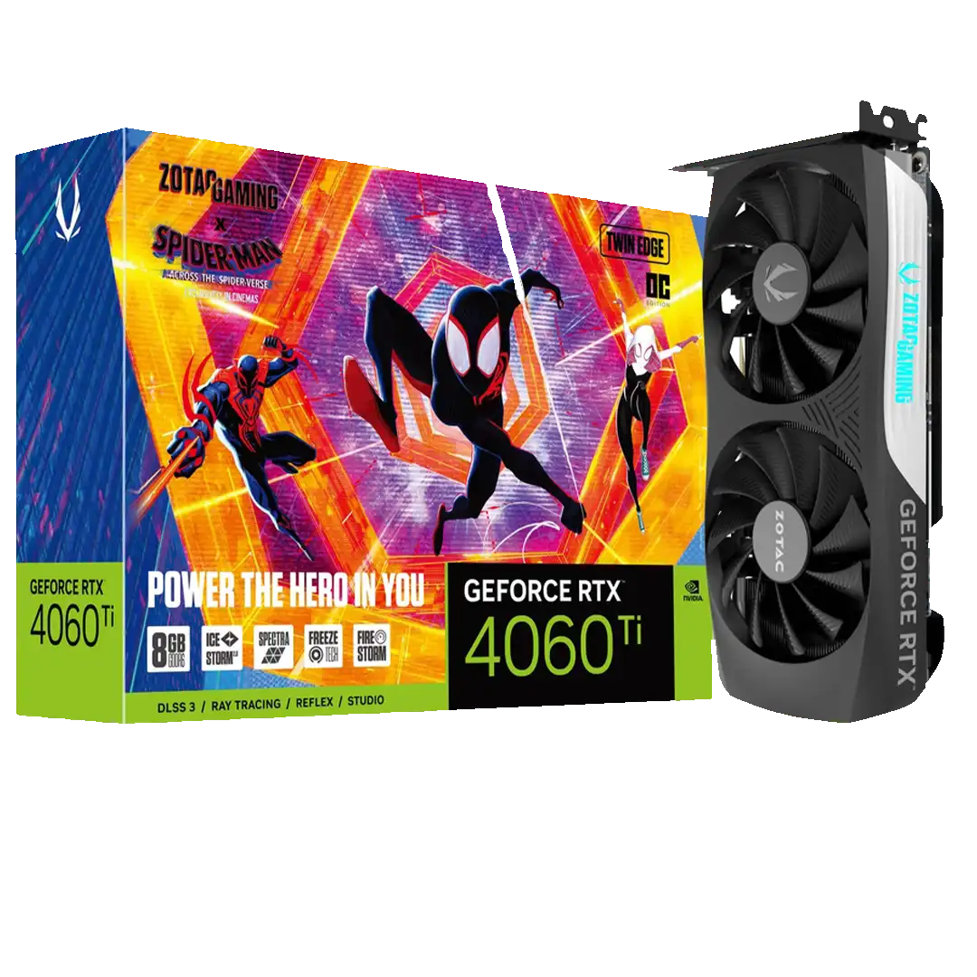 ZOTAC Geforce RTX 4060 Ti Gaming 16GB AMP Spider-Man: Across the Spider-Verse Bundle (Pre-owned)
