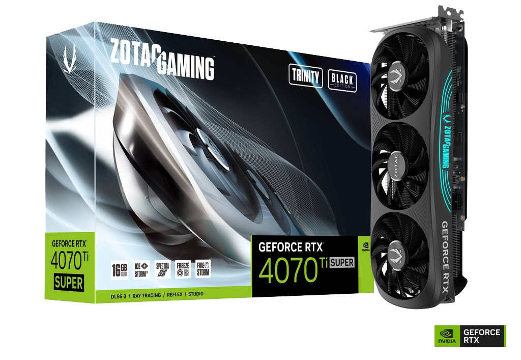 ZOTAC RTX 4070 Ti SUPER Gaming Trinity Black Edition 16GB (Pre-owned)