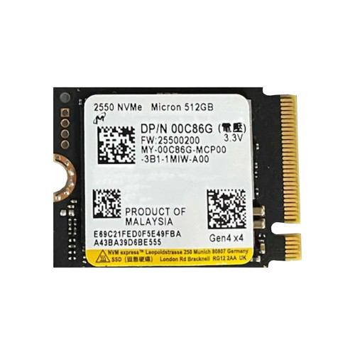 Micron 2550 Gen4 M.2 NVMe 512GB - MTFDKBK512TGE (Pre-owned)